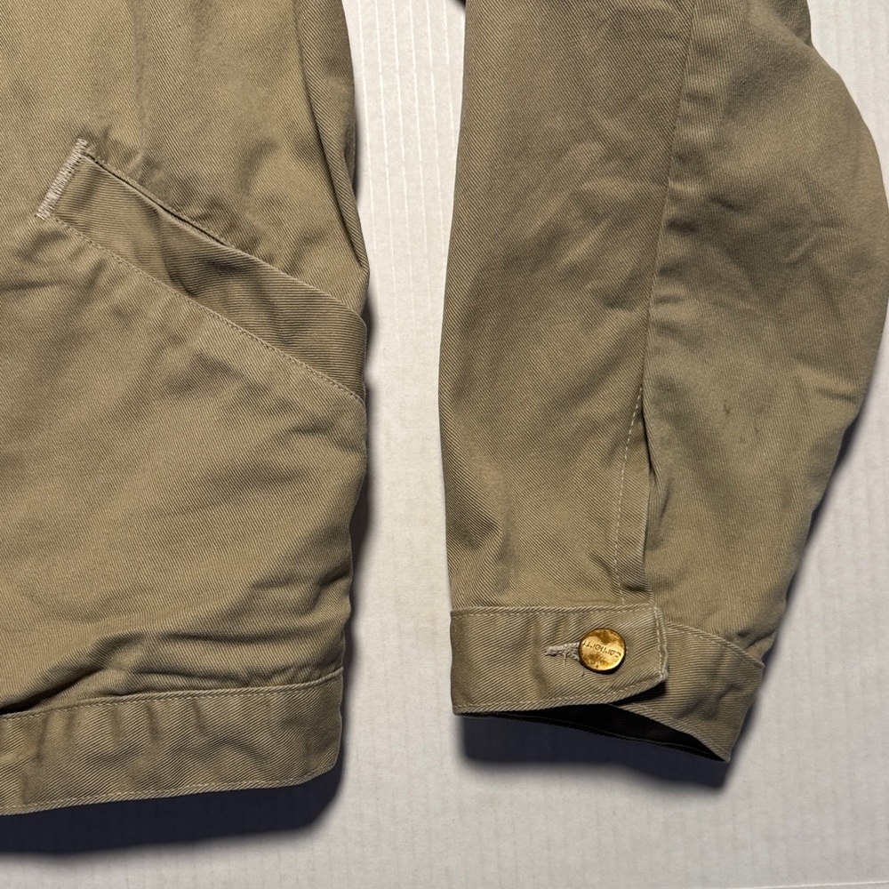 CARHARTT Vintage Detroit Jacket Unlined Made in USA American Script Logo Tan S - Picture 5 of 14